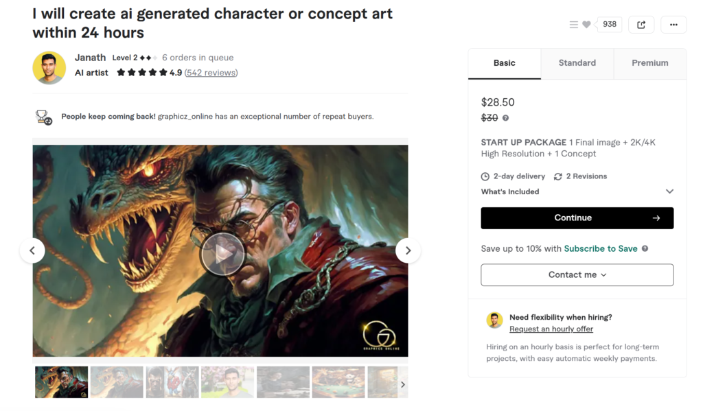 service 3 ai generated art (with a mockup twist)