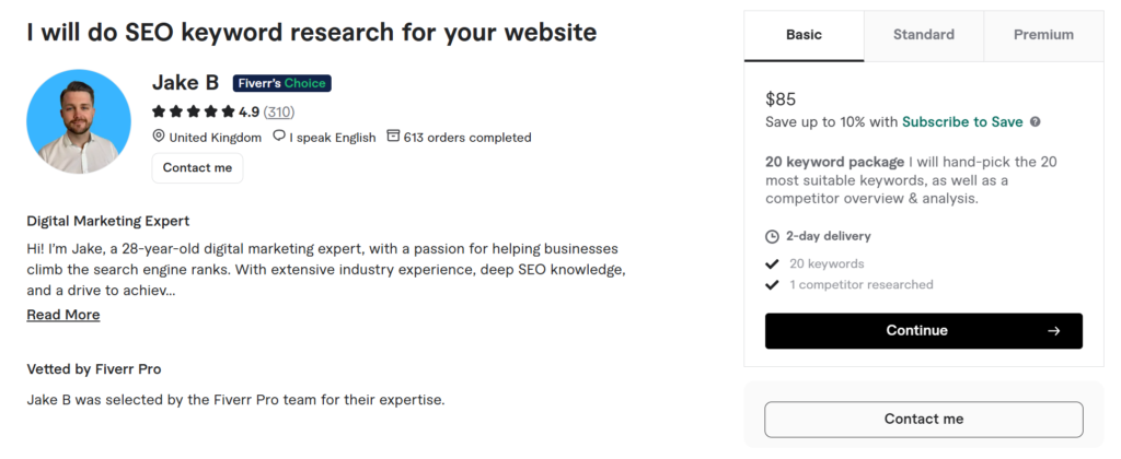 service 6 seo keyword research